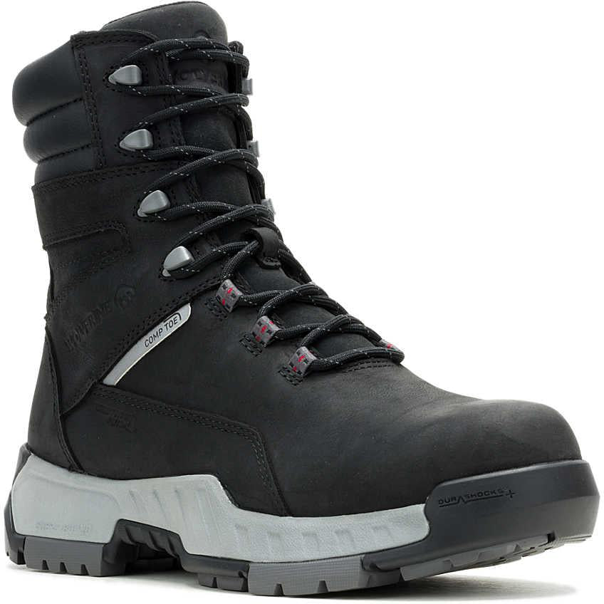 Wolverine Men's Tarmac II 6" Comp Toe Waterproof Reflective Work Boot - Black - W261026 7.0 / Medium / Black - Overlook Boots