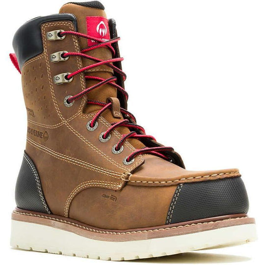 Wolverine Men's Loader II FT 8" Composite Toe Waterproof HyperRest CarbonMAX Work Boot - Trail - W261037 7 / Medium / Tan - Overlook Boots