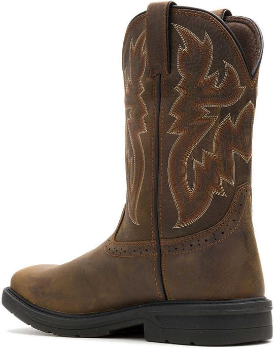 Wolverine Men's Rancher Level Steel Toe Waterproof Western Work Boot - Coffee - W251049 - Overlook Boots