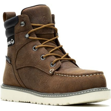Wolverine Men's Trade Wedge Steel Toe WP Work Boot - Brown - W230045  - Overlook Boots