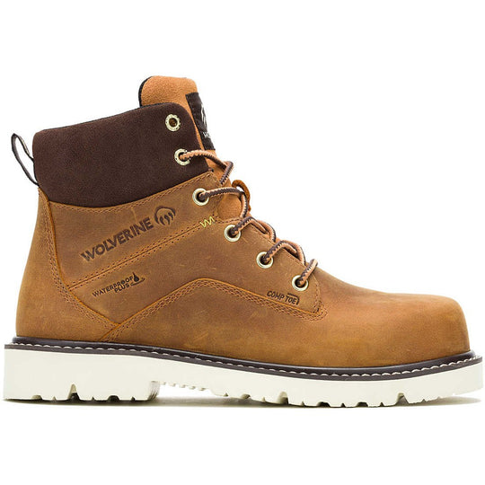 Wolverine Women's Revival 6" Composite Toe Waterproof Slip Resistant Work Boot -Cashew- W241141 - Overlook Boots