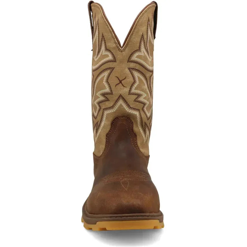 Twisted X Women's UltraLite X 11" Square Toe Western Work Boot - Bison - WULN002 - Overlook Boots