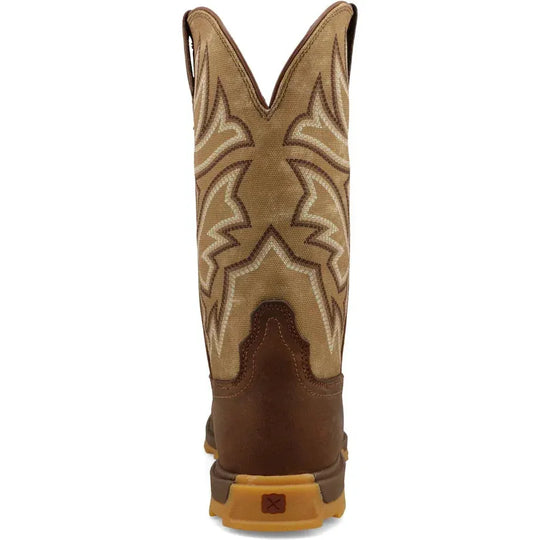 Twisted X Women's UltraLite X 11" Square Toe Western Work Boot - Bison - WULN002 - Overlook Boots