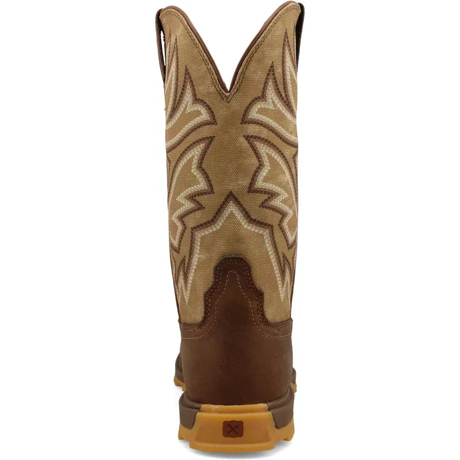 Twisted X Women's UltraLite X 11" Square Toe Western Work Boot - Bison - WULN002 - Overlook Boots