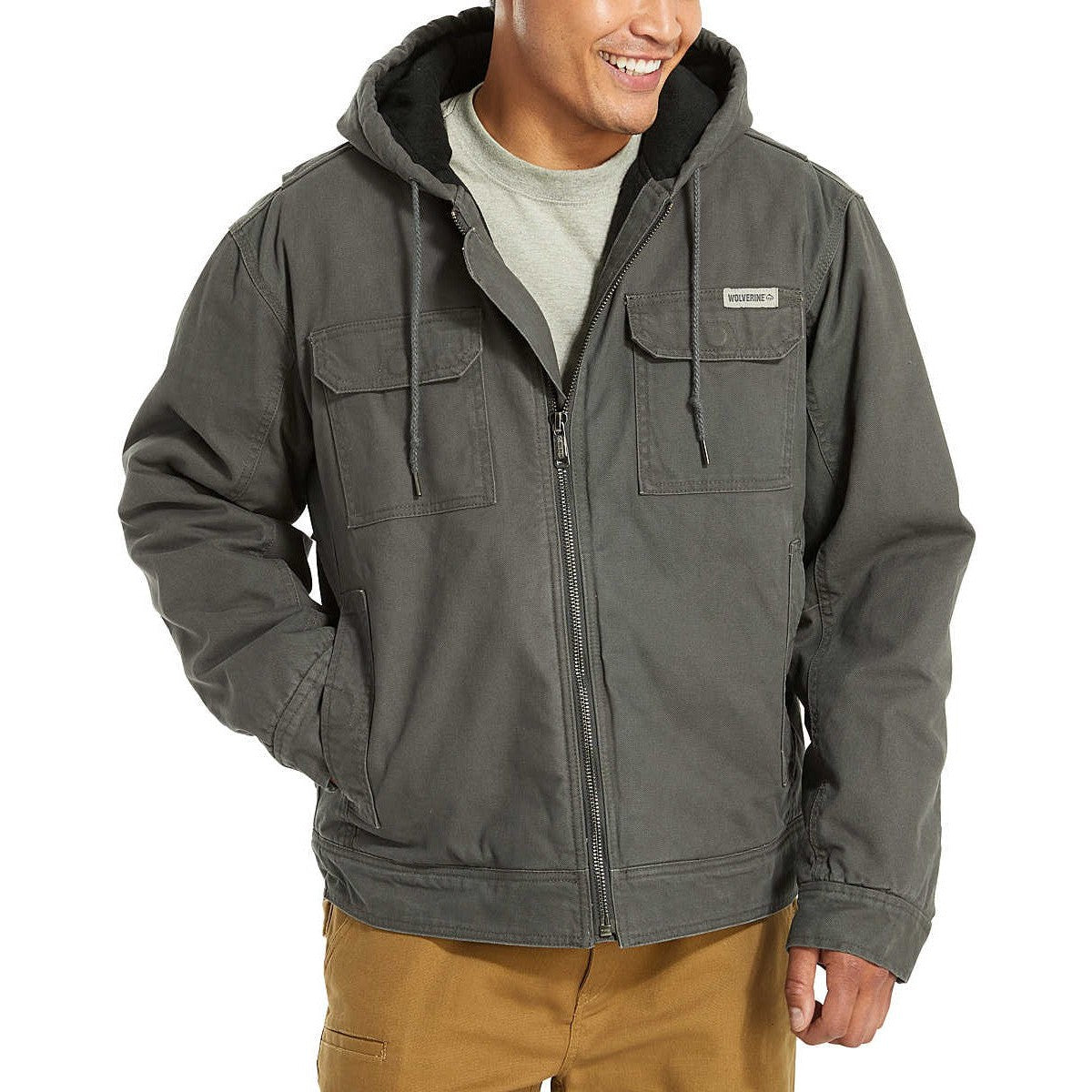 Wolverine Men's Lockhart Canvas Regular Jacket - Granite - W1204970-04