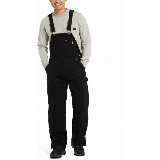 Wolverine Men's Sawmill Duck Insulated Bib - Black - W1204980-003 - Overlook Boots