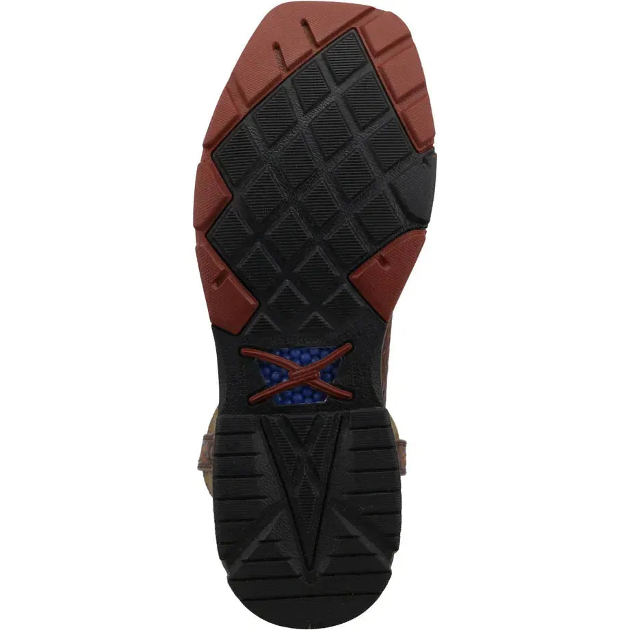 Twisted X Men's 11" Square Toe Pull On Western Work Boot - Ginger - MXBA008