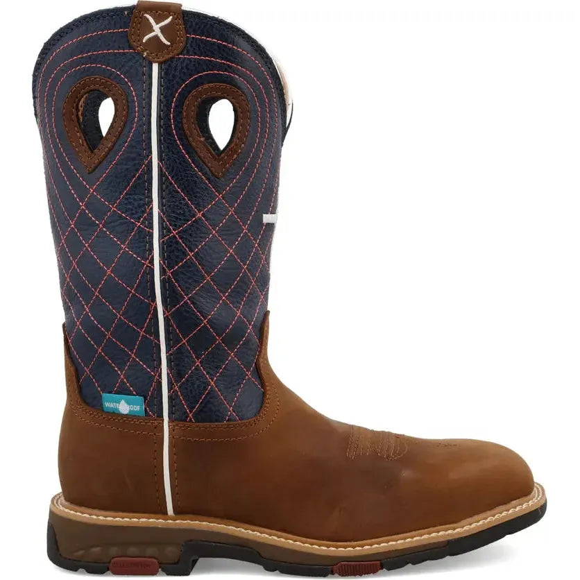 Twisted X Women's CellStretch 11" Alloy Toe Waterproof Western Work Boot - Brown - WXBAW01 5.5 / Medium / Tobacco - Overlook Boots
