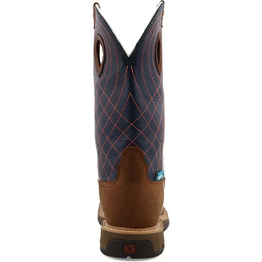 Twisted X Women's CellStretch 11" Alloy Toe Waterproof Western Work Boot - Brown - WXBAW01 - Overlook Boots