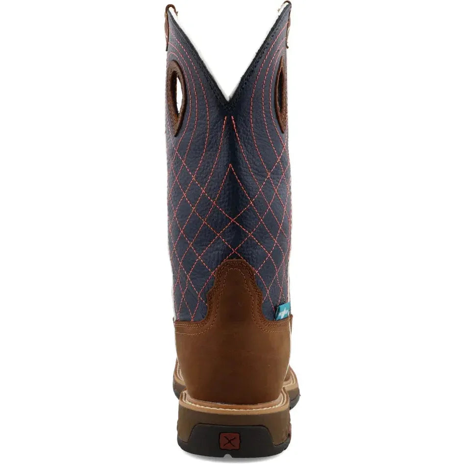 Twisted X Women's CellStretch 11" Alloy Toe Waterproof Western Work Boot - Brown - WXBAW01 - Overlook Boots