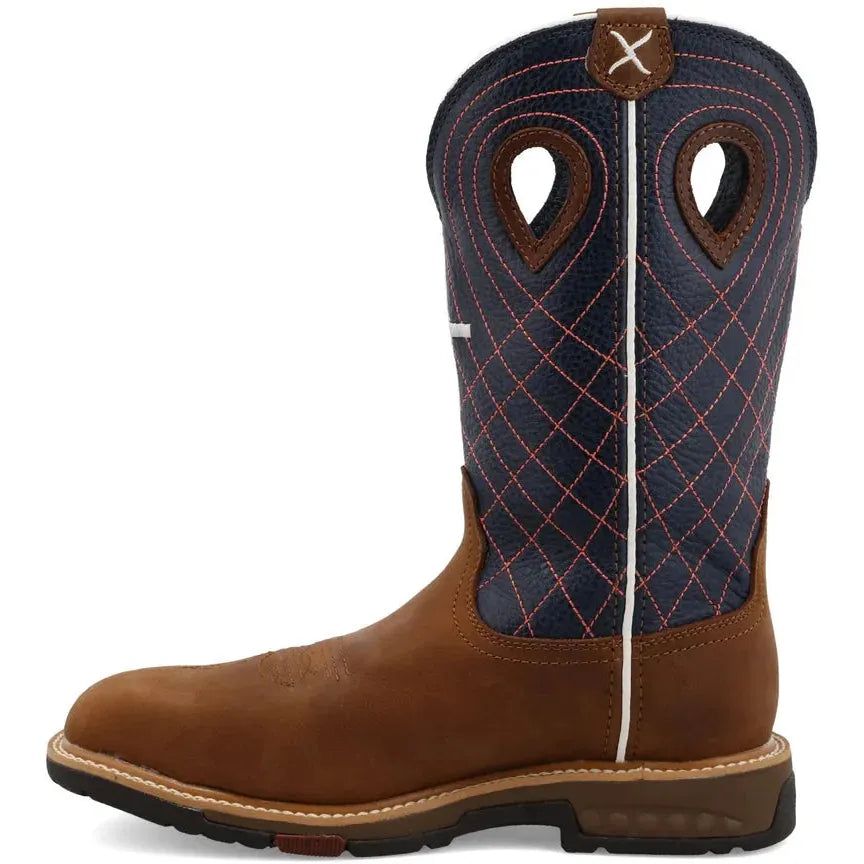 Twisted X Women's CellStretch 11" Alloy Toe Waterproof Western Work Boot - Brown - WXBAW01 - Overlook Boots