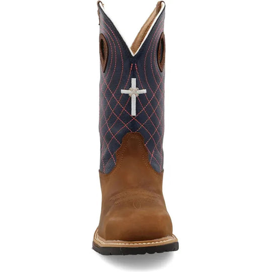 Twisted X Women's CellStretch 11" Alloy Toe Waterproof Western Work Boot - Brown - WXBAW01 - Overlook Boots