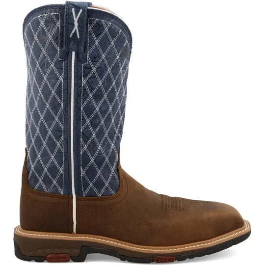 Twisted X Women's CellStretch 11" Comp Toe Western Work Boot - Brown - WXBN001 5.5 / Narrow / Tobacco - Overlook Boots