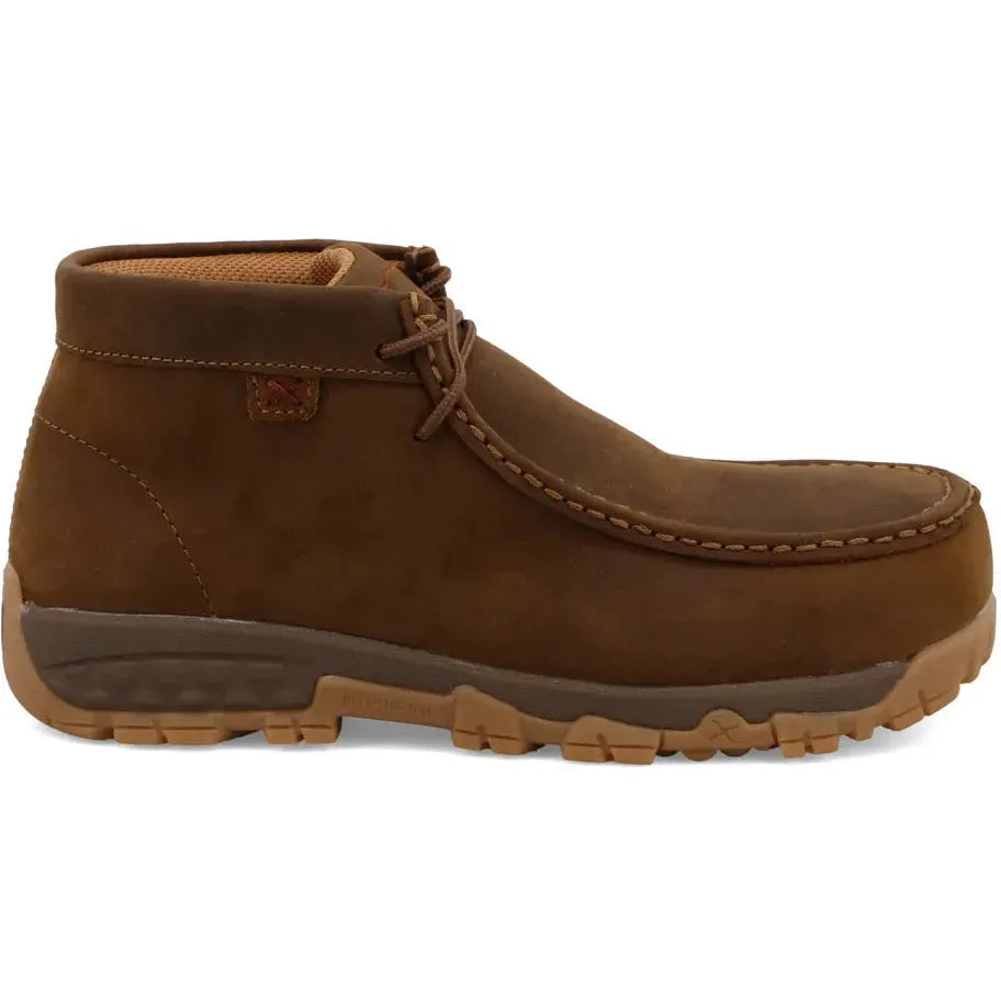 Twisted X Women's CellStretch Comp Toe Chukka Driving Work Boot - Saddle - WXCC001 5.5 / Medium / Tobacco - Overlook Boots