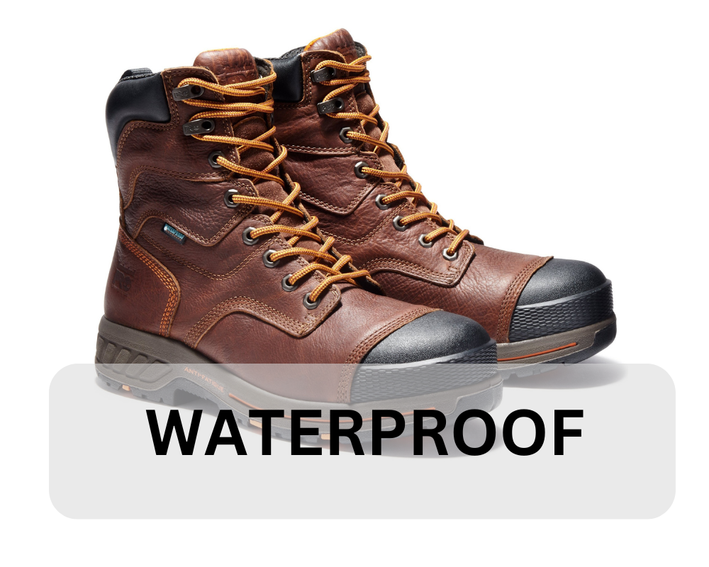 pair of nice brown waterproof boots