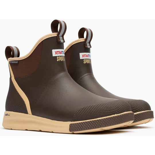 Xtratuf Men's Ankle 6" Waterproof Slip Resist Deck Sport Boot- Brown- XADSM901 - Overlook Boots