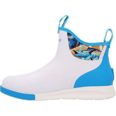 Xtratuf Men's Guy Harvey 6" Soft Toe Waterproof Ankle Deck Sport Boot- White- XADSMGH1 - Overlook Boots