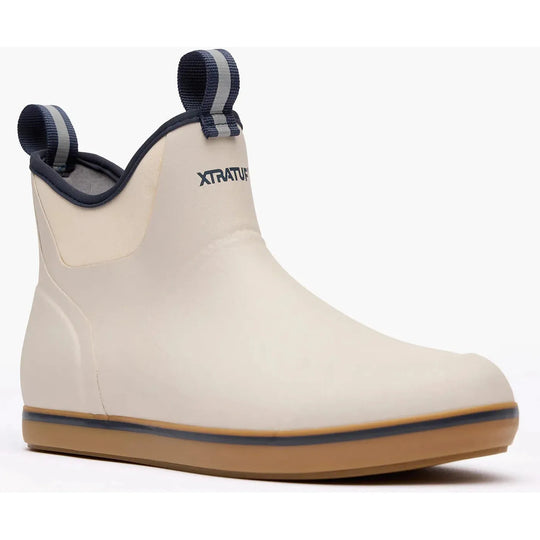 Xtratuf Men's Ankle 6" Waterproof Pull On Deck Boot - Navy - XMAB100 7.0 / Medium / Pool Sailfish - Overlook Boots