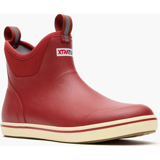Xtratuf Men's Ankle 6" Waterproof Moisture Wicking Deck Boot - Red - XMAB602 7.0 / Medium / Rust Red - Overlook Boots