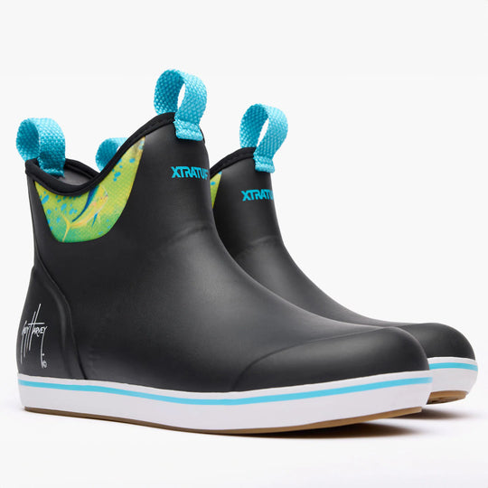 Xtratuf Men's Ankle 6" Waterproof Guy Harvey Deck Boot - Black - XMABGH00 - Overlook Boots