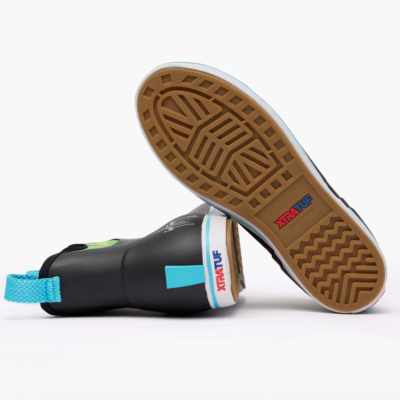 Xtratuf Men's Ankle 6" WP Guy Harvey Deck Boot- Black- XMABGH00 - Overlook Boots