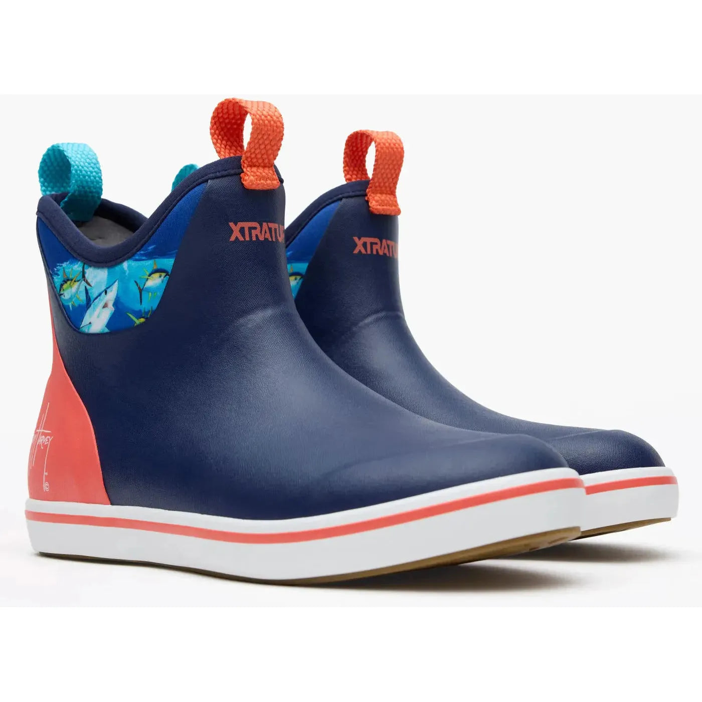 Xtratuf Men's Ankle 6" WP Guy Harvey Deck Boot- Navy- XMABGH20 - Overlook Boots