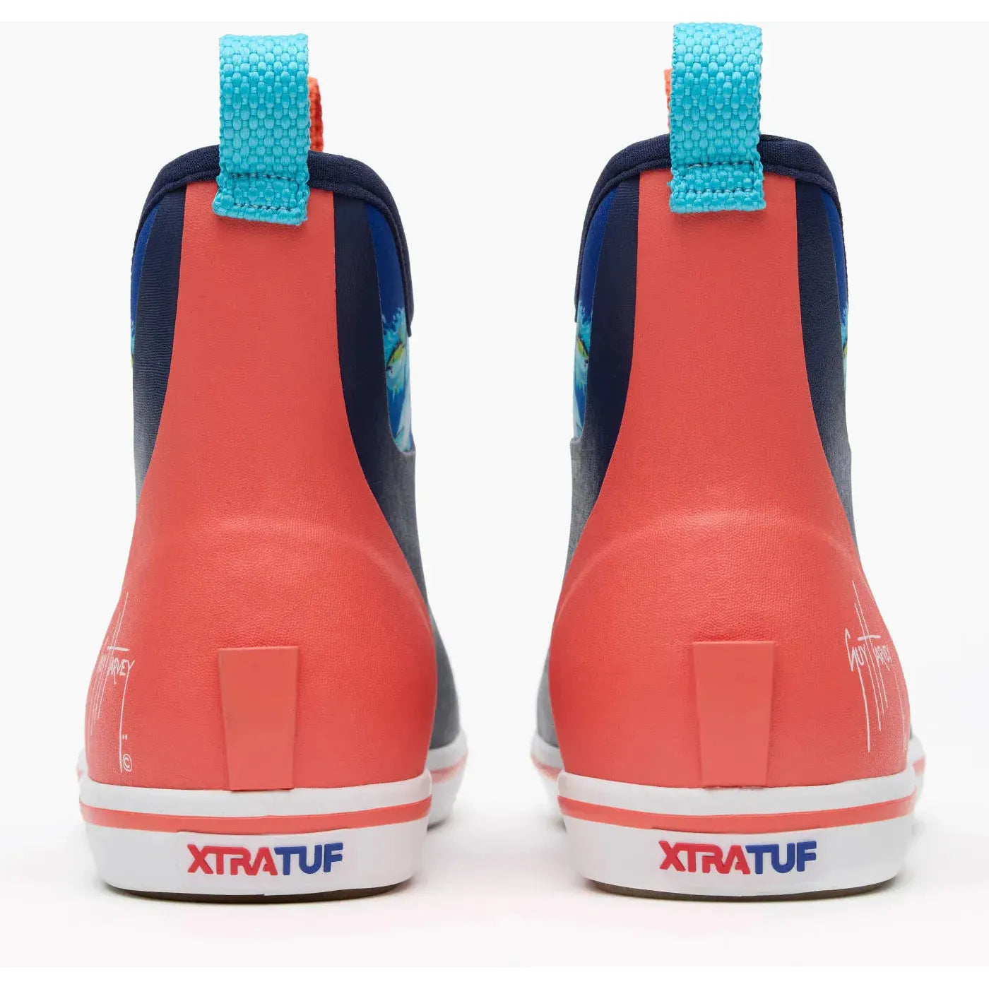 Xtratuf Men's Ankle 6" WP Guy Harvey Deck Boot- Navy- XMABGH20 - Overlook Boots