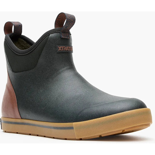Xtratuf Men's Camp Fleece Lined 6" Waterproof Ankle Deck Boot - Black - XMADBC00 7.0 / Medium / Black - Overlook Boots