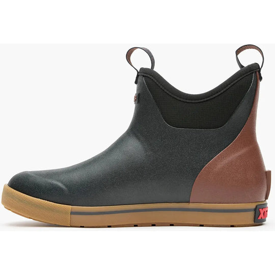 Xtratuf Men's Camp Fleece Lined 6" Waterproof Ankle Deck Boot - Black - XMADBC00 - Overlook Boots