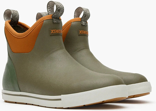 Xtratuf Men's Camp Fleece Lined 6" Waterpoof Ankle Deck Boot - Olive - XMADBC30 - Overlook Boots