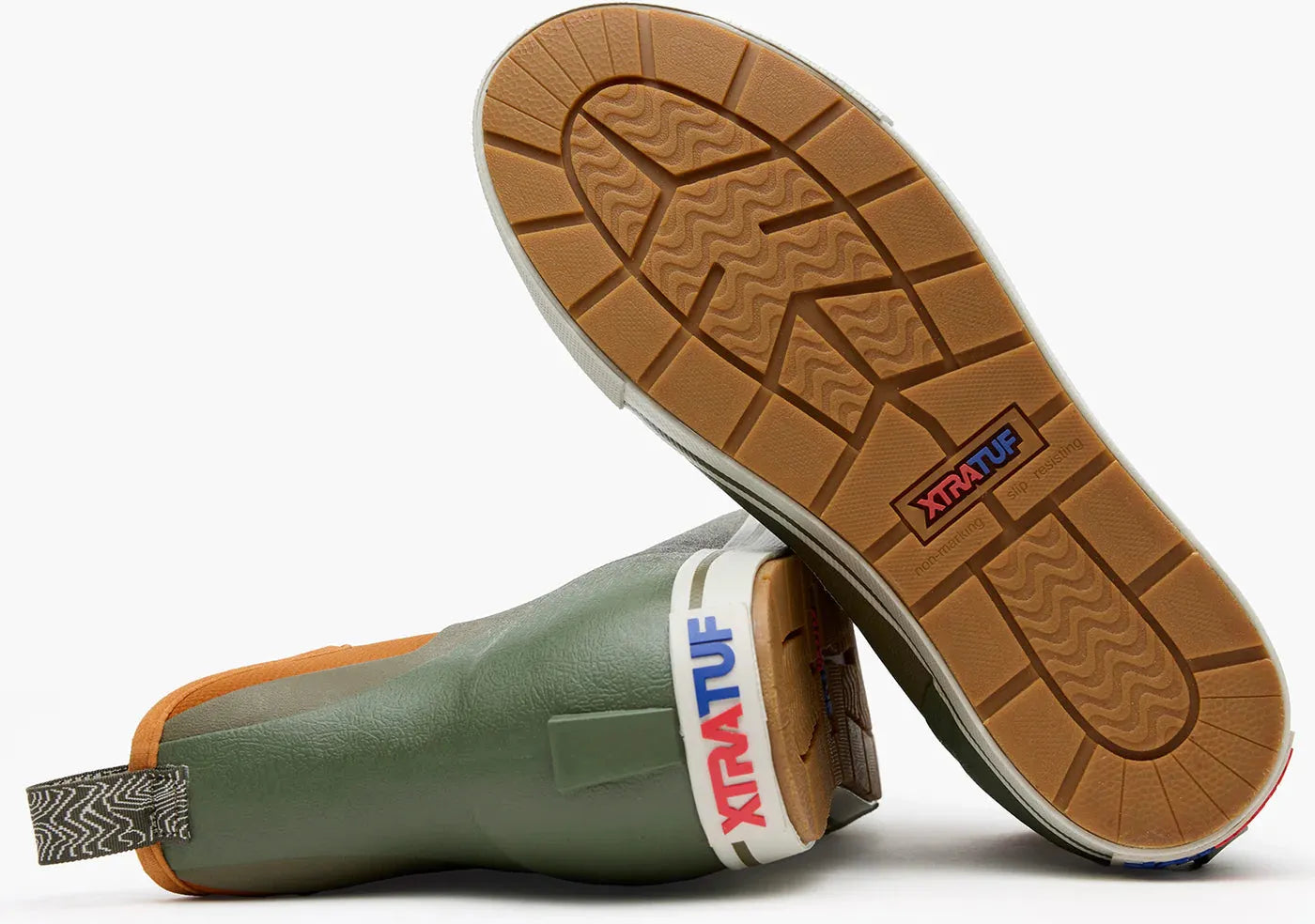 Xtratuf Men's Camp Fleece Lined 6" WP Ankle Deck Boot- Olive- XMADBC30 - Overlook Boots