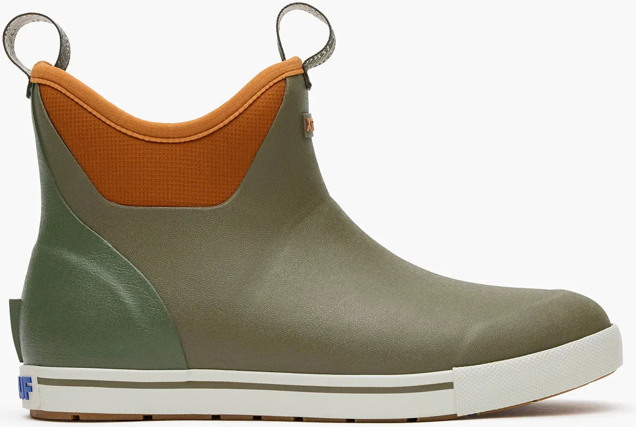 Xtratuf Men's Camp Fleece Lined 6" WP Ankle Deck Boot- Olive- XMADBC30 - Overlook Boots