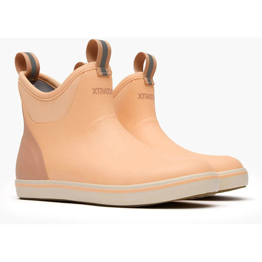 Xtratuf Women's Ankle Deck 6" Waterproof Pull On Boot - Peach Fuzz - XWAB700 - Overlook Boots