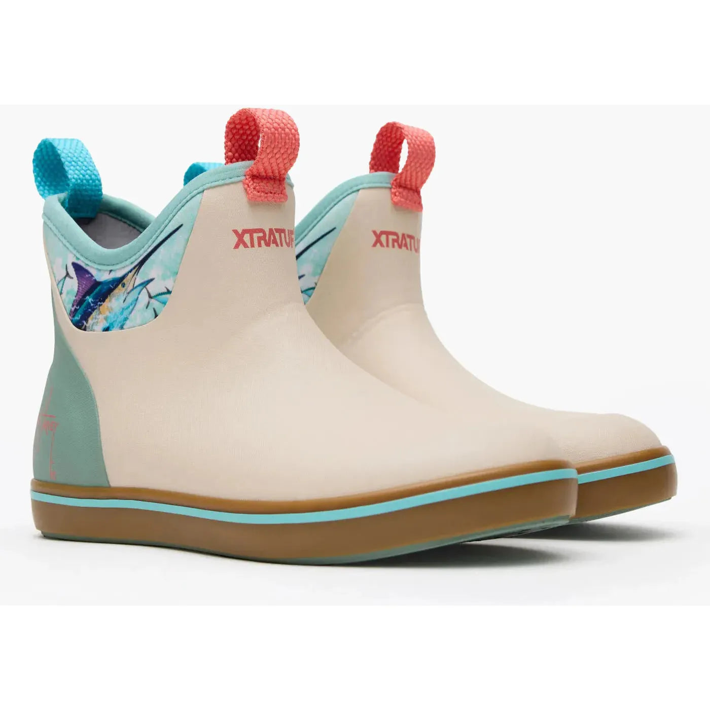 Xtratuf Women's Guy Harvey 6" Waterproof Ankle Deck Boot - White - XWABGH10 - Overlook Boots
