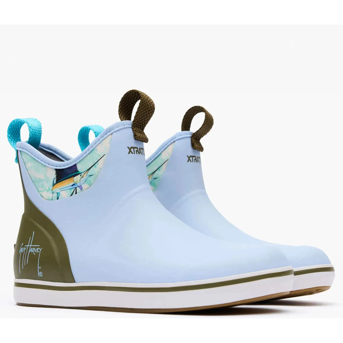 Xtratuf Women's Guy Harvey 6" Waterproof Ankle Deck Boot - Sky Blue - XWABGH20 - Overlook Boots