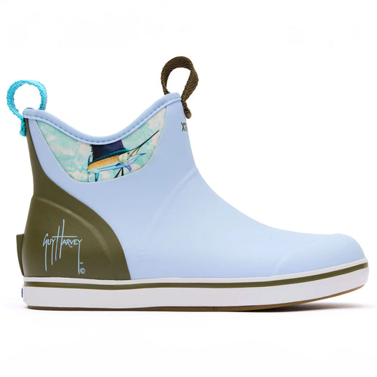 Xtratuf Women's Guy Harvey 6" Waterproof Ankle Deck Boot - Sky Blue - XWABGH20 - Overlook Boots