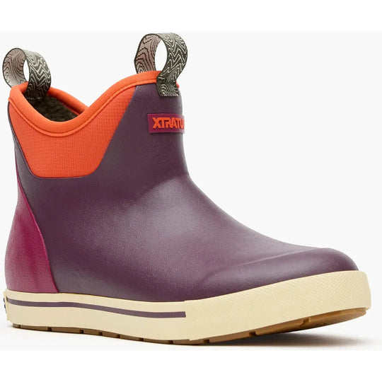 Xtratuf Women's Camp Fleece Lined 6" Waterproof Ankle Deck Boot - Neon - XWADBC50 5.0 / Medium / Neon Flare - Overlook Boots