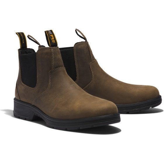 Timberland Pro Men's Nashoba Non-Metallic Toe Composite Toe Chelsea Work Boot TB1A2CFX214 5 / Medium / Brown - Overlook Boots