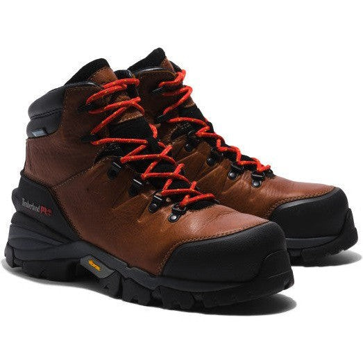 Timberland Pro Men's Heritage Hyperion 6" Composite Toe Waterproof Work Boot- TB1A5N4J214 7 / Medium / Brown - Overlook Boots