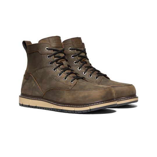 Keen Men's San Jose 6" Aluminum Toe Waterproof Work Boot- Brown- 1022106 - Overlook Boots