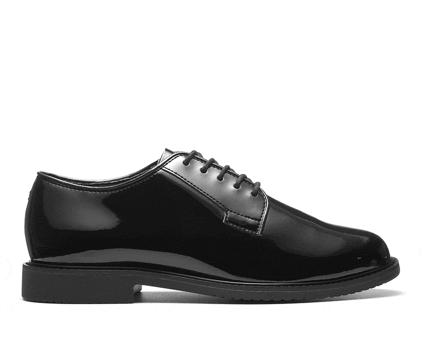 Bates Men's Sentry High Gloss Black Oxford Shoes (E01842)