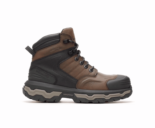 Wolverine Men's Alpha ft 6" Soft Toe Waterproof CarbonMax Work Boot - Coffee - W250051 - Overlook Boots