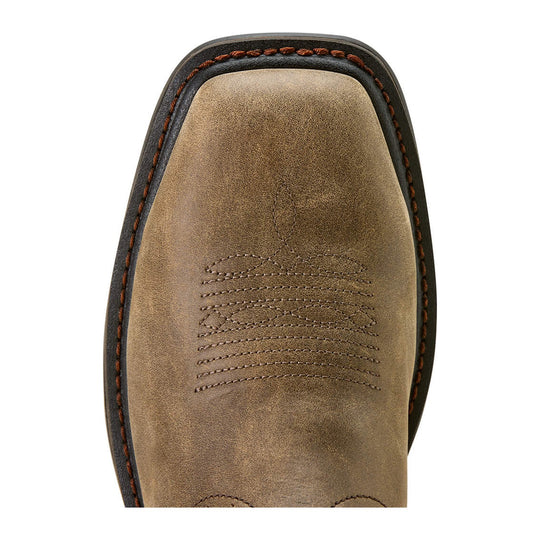 Ariat Men's Sierra Shock Shield 10" Steel Toe Western Work Boot - Brown Bomber - 10077013 - Top View - Overlook Boots