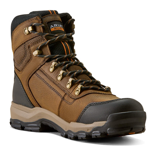 Ariat Men's Stryker Neo 6" Soft Toe Waterproof Work Boot - Dark Brown - 10080339 - Inside Profile - Overlook Boots