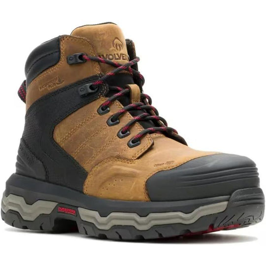 Wolverine Men's Alpha ft 6" Comp Toe Waterproof CarbonMax Work Boot - Tan - W251133 7.0 / Medium / Tan - Overlook Boots