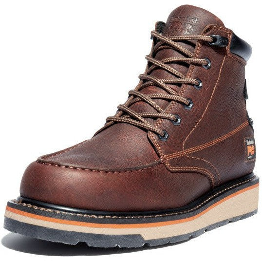 Timberland Pro Men's Gridworks 6" Soft Toe Waterproof Work Boot- Brown- TB1A1KRQ214 7.0 / Medium / Brown - Overlook Boots