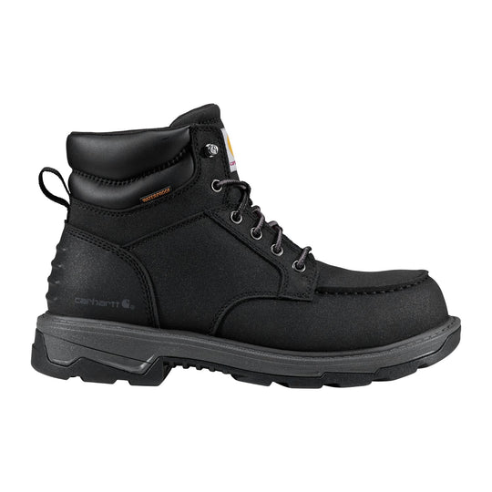 Carhartt Men's Hamilton 6" Waterproof Composite Moc Toe Work Boot - Black - FL6331-M - Side Profile - Overlook Boots