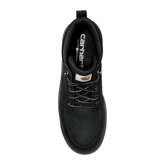 Carhartt Men's Hamilton 6" Waterproof Composite Moc Toe Work Boot - Black - FL6331-M - Top - Overlook Boots
