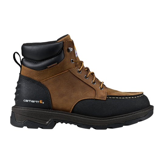 Carhartt Men's Hamilton 6" Waterproof Composite Moc Toe Work Boot - Brown - FL6334-M - Side Profile - Overlook Boots