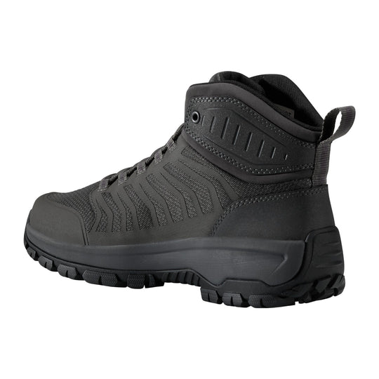 Carhartt Men's Dearborn Mid Fabric Composite Toe Work Boot - Mud Gray - FZ5380-M - Rear Angle - Overlook Boots